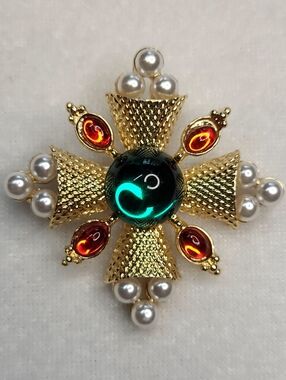 New Maltese Baroque Cross Brooch / Pin